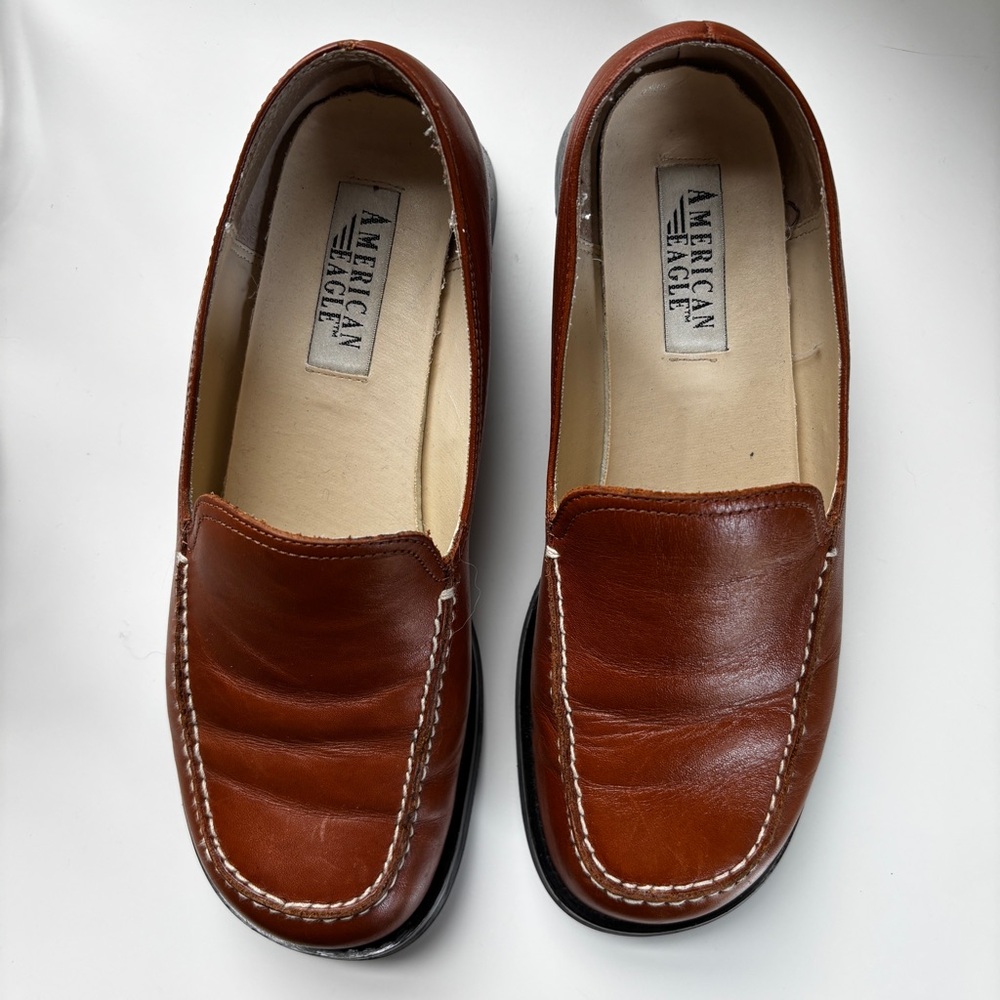 American Eagle Outfitters Vintage Brown Leather Loafers